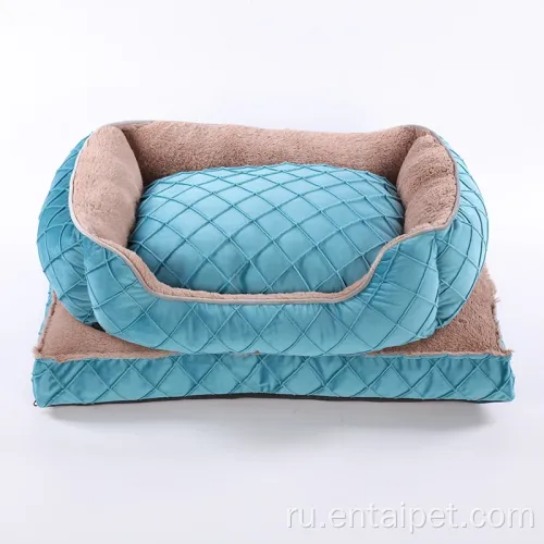 Blue развернутая домашняя кровать Custom Felt Dog Product